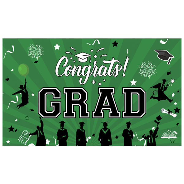 New 2026 Graduation Backdrop, Grad Party Decor Hanging Banner, Polyester Custom Printed Flag