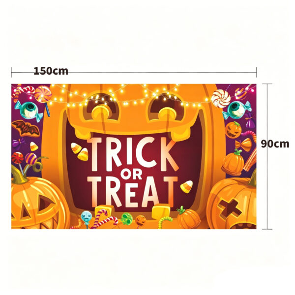 New Halloween Hanging Tapestry, Skull Witch Pumpkin Clown Themed Background Decor, Outdoor Spooky Atmosphere Wall Banner