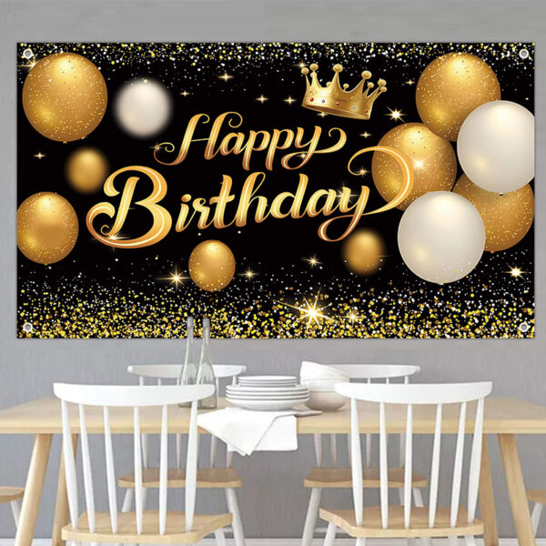 Happy Birthday Backdrop Banner Tapestry, Birthday Party Wall Hanging Decorations Photo Booth Background Perfect for any birthday celebration, this banner can be hung in various locations such as walls, doorways, gardens, or party venues. Its versatile design makes it suitable for different themes and styles, enhancing the festive atmosphere wherever it’s placed.