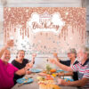 Happy Birthday Backdrop Banner Tapestry Party Wall Decor Perfect for any birthday celebration, this banner can be hung in various locations such as walls, doorways, gardens, or party venues. Its versatile design makes it suitable for different themes and styles, enhancing the festive atmosphere wherever it’s placed.