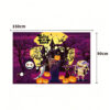 New Halloween Hanging Tapestry, Skull Witch Pumpkin Clown Themed Background Decor, Outdoor Spooky Atmosphere Wall Banner