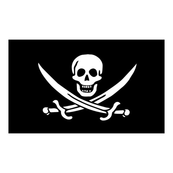 Pirate Skull Flag Banner DESFLOPY No Quarter 1718 Pirate Skull Flag Banner, Anime Wall Hanging Decor for Room Decoration
