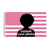 US Flag Background Pattern Celebrity Support Banner, Custom Hanging Backdrop Flag with Free Design Service
