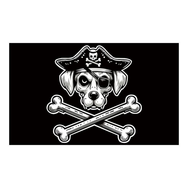 3x5 Ft Jolly Roger Pirate Skull and Crossbones Polyester Flag with Brass Grommets