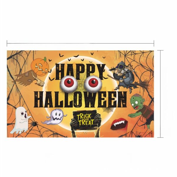 New Halloween Hanging Tapestry, Skull Witch Pumpkin Clown Themed Background Decor, Outdoor Spooky Atmosphere Wall Banner