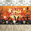 New Halloween Hanging Tapestry, Skull Witch Pumpkin Clown Themed Background Decor, Outdoor Spooky Atmosphere Wall Banner