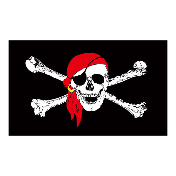 3x5 Ft Jolly Roger Pirate Skull and Crossbones Polyester Flag with Brass Grommets