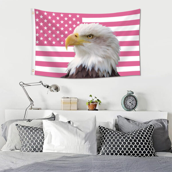 US Flag Background Pattern Celebrity Support Banner, Custom Hanging Backdrop Flag with Free Design Service