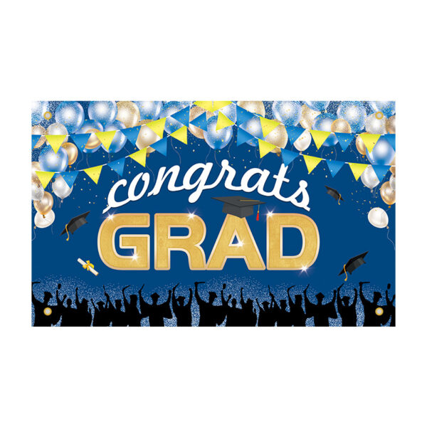 New 2026 Graduation Backdrop, Grad Party Decor Hanging Banner, Polyester Custom Printed Flag