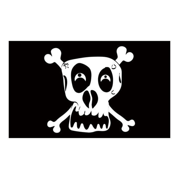 3x5 Ft Jolly Roger Pirate Skull and Crossbones Polyester Flag with Brass Grommets