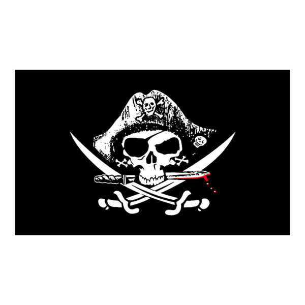 3x5 Ft Jolly Roger Pirate Skull and Crossbones Polyester Flag with Brass Grommets